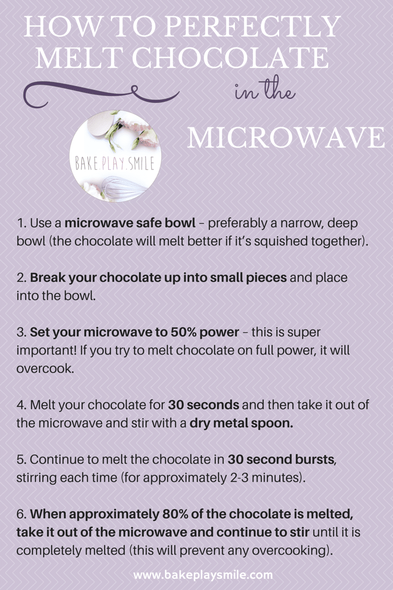 How to perfectly melt chocolate in the microwave