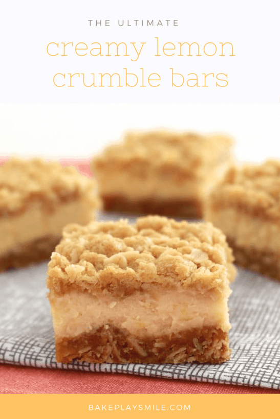 Creamy Lemon Crumble Bars (most popular recipe!) Bake Play Smile