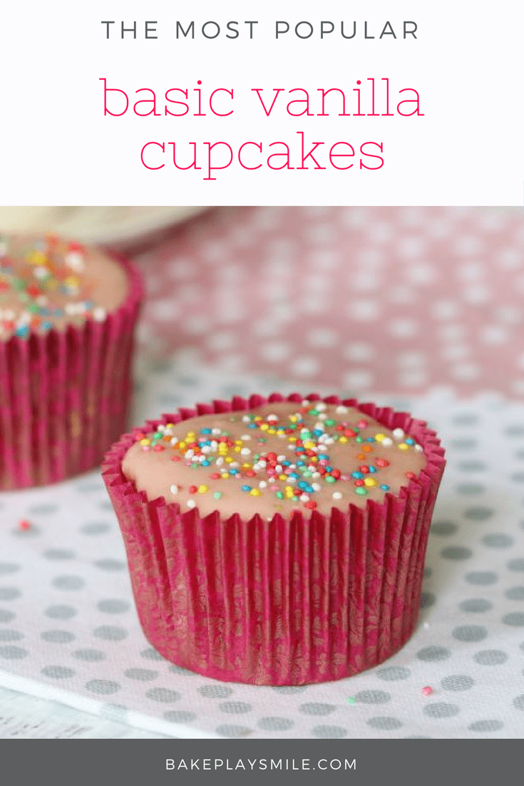 Easy Vanilla Cupcakes | Basic Recipe - Bake Play Smile