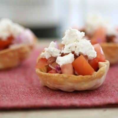 bruschetta wonton cups