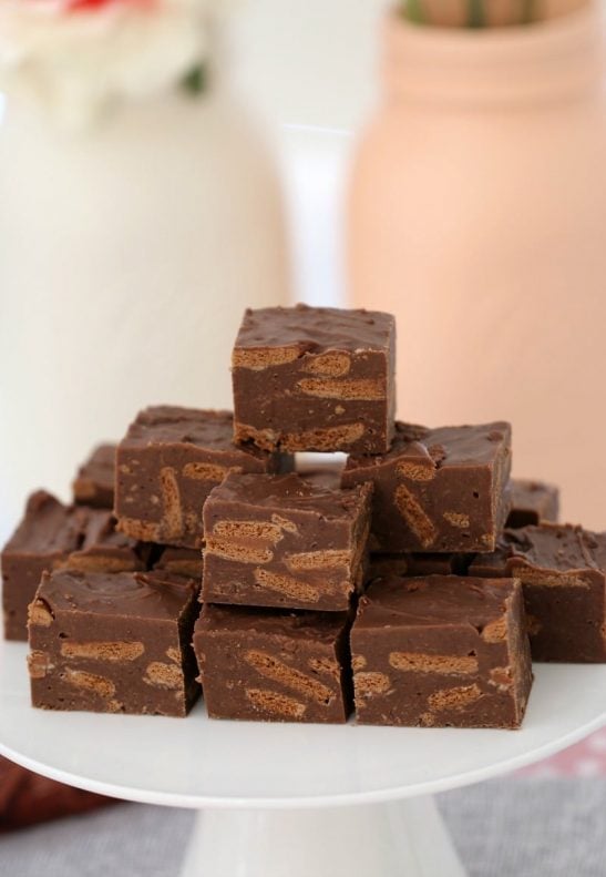 5 Minute Microwave Tim Tam Fudge - Bake Play Smile