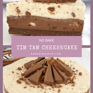 No-Bake Double Layer Tim Tam Cheesecake