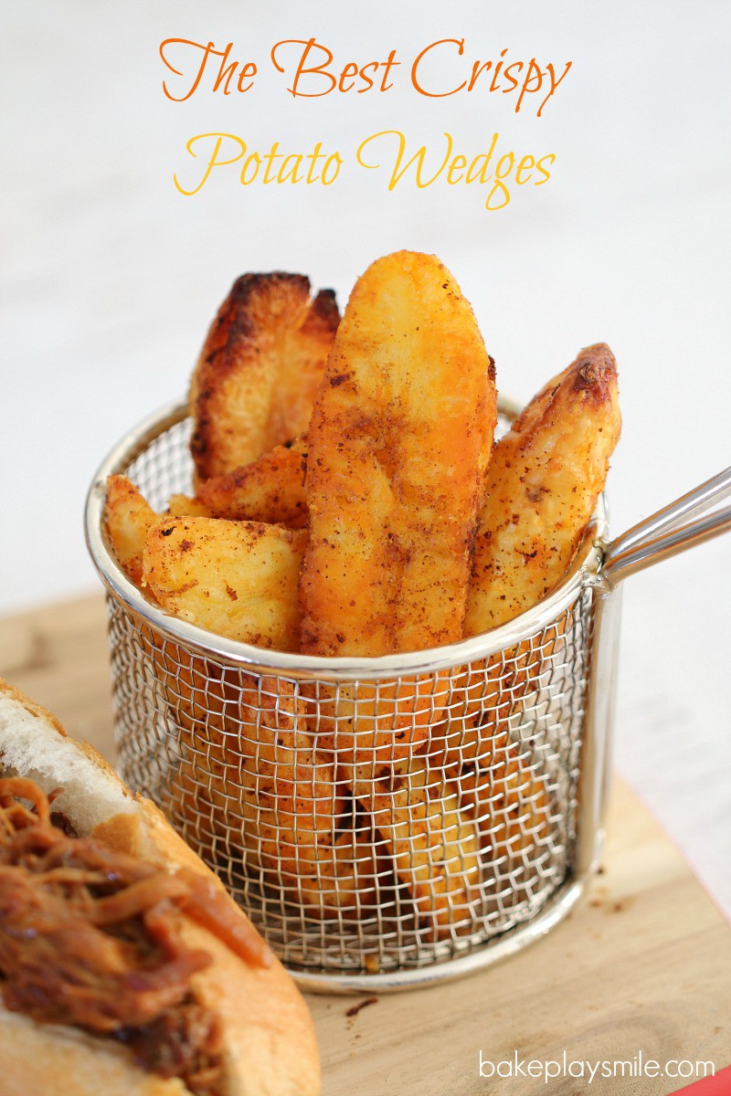 The BEST Crispy Potato Wedges Bake Play Smile