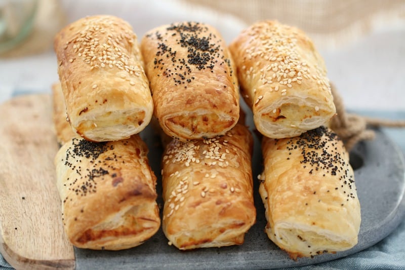 Cheesy Chicken & Corn Savoury Rolls - Bake Play Smile