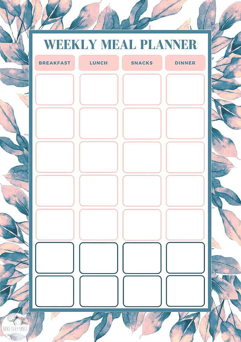 Dinner Meal Planner Template from bakeplaysmile.com