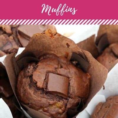 Healthy Banana & Double Chocolate Chunk Muffins