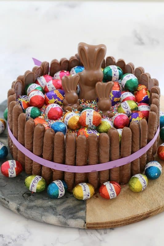 Cheats 15 Minute Chocolate Overload Easter Cake - Bake Play Smile