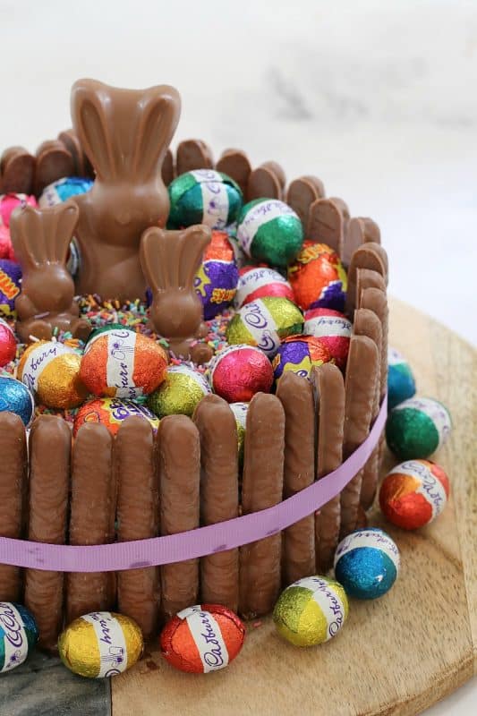 Cheats 15 Minute Chocolate Overload Easter Cake - Bake Play Smile