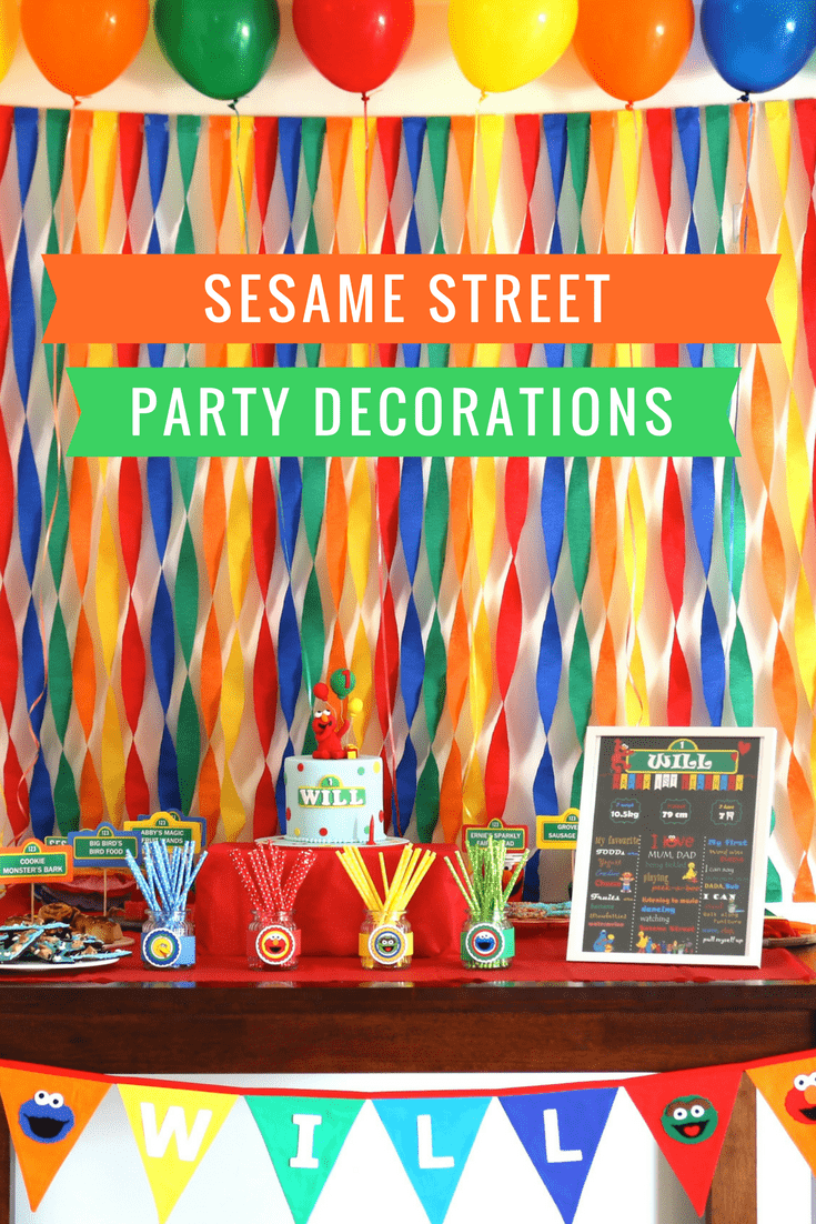 Planning a Sesame Street Party  decorations  party  food 