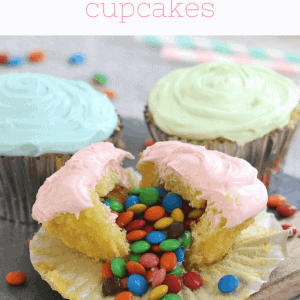 Surprise M&M Cupcakes image