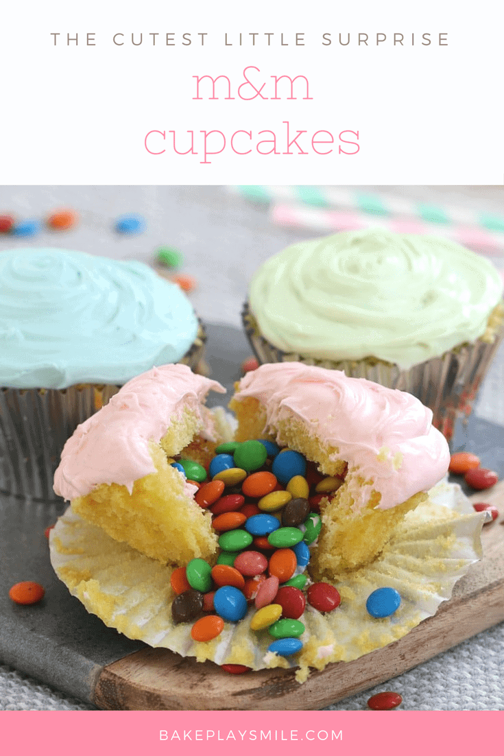 Surprise M&M Cupcakes image