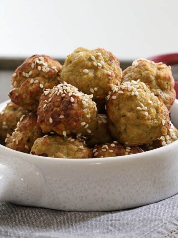 Healthy Vegetable & Turkey Meatballs (oven baked)
