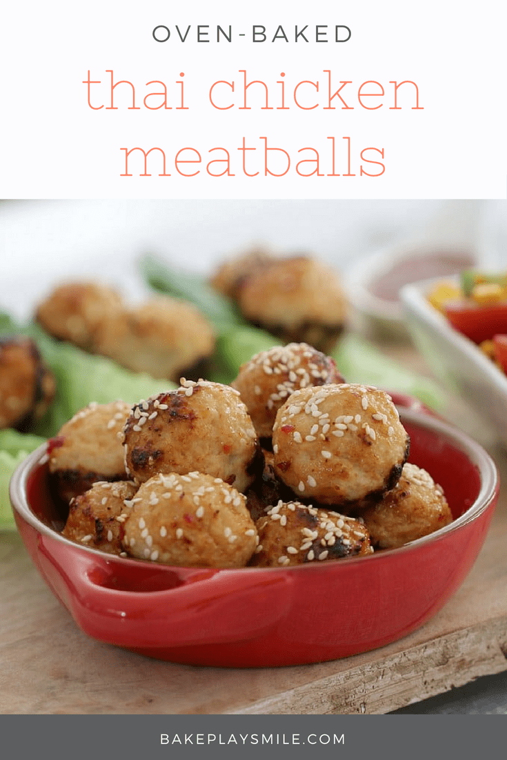 Oven Baked Thai Chicken Meatballs Bake Play Smile