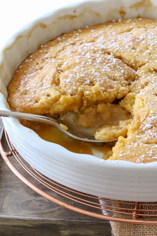 This easy Butterscotch Self Saucing Pudding is a classic family favourite. It takes less than 10 minutes to prepare and tastes AMAZING... especially served with a big scoop of ice-cream!