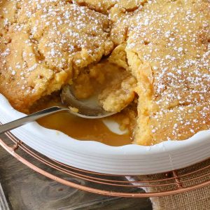 This easy Butterscotch Self Saucing Pudding is a classic family favourite. It takes less than 10 minutes to prepare and tastes AMAZING... especially served with a big scoop of ice-cream!
