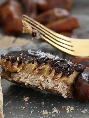 Healthy and Raw Salted Caramel Slice