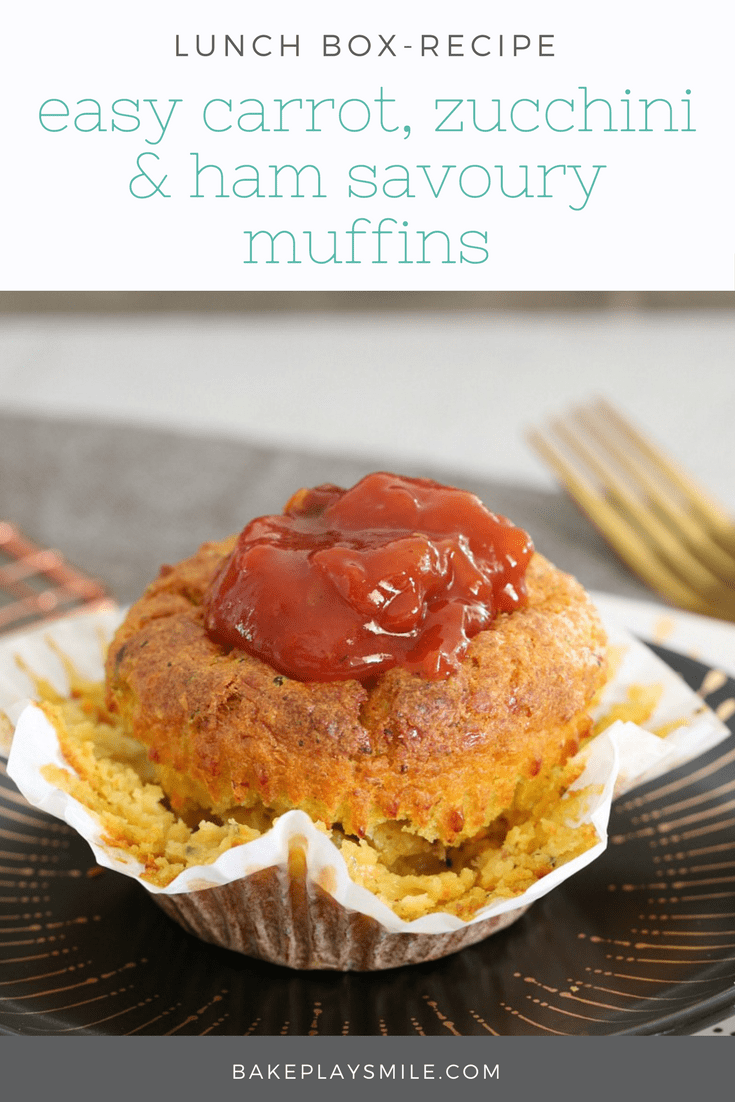 Easy Savoury Muffins | Carrot, Zucchini & Ham Lunch Box Muffins - Bake ...
