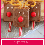 These cute-as-a-button and super easy Christmas Reindeer Brownies are sure to be a hit at your class Christmas party or end of year Christmas celebration!