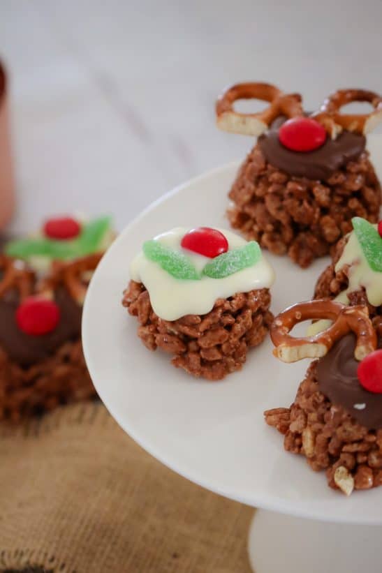 Mars Bar Chocolate Christmas Crackles Reindeers & Puddings Bake