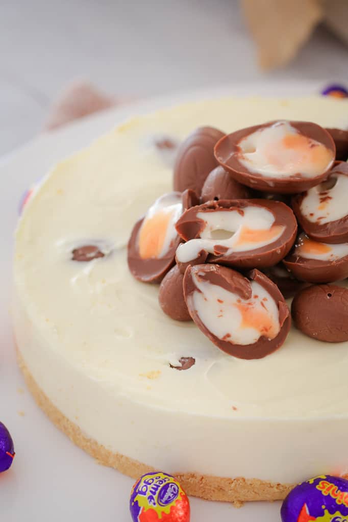 Cadbury Creme Egg Cheesecake NoBake Bake Play Smile