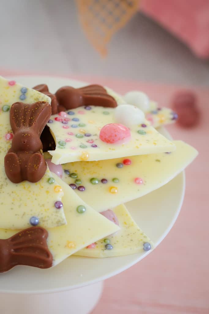 Easy White Chocolate And Malteser Bunny Easter Bark Bake Play Smile