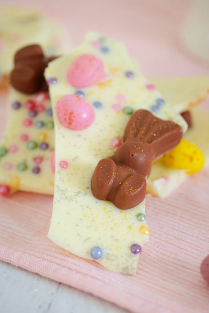 Easy White Chocolate & Malteser Bunny Easter Bark Bake Play Smile