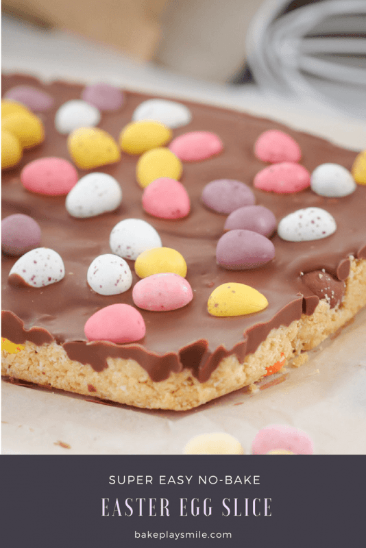 Super Easy NoBake Easter Egg Slice Bake Play Smile