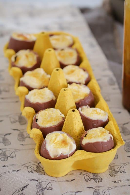 Salted Caramel Mousse Easter Egg Cups 3 Ingredients Bake Play Smile