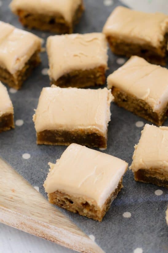 Banana Blondies With Caramel Frosting Bake Play Smile