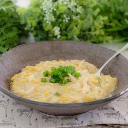 The most delicious Chicken, Corn & Noodle Soup... have it on the table in less than 30 minutes! This really is the perfect family dinner.