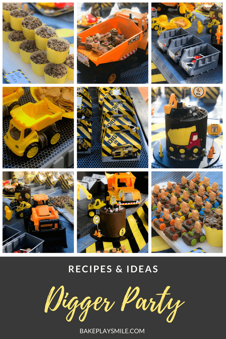 A collage of photos showing Digger Party decorating ideas