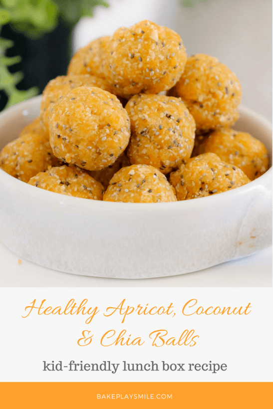 Healthy Apricot, Coconut & Chia Balls - Bake Play Smile