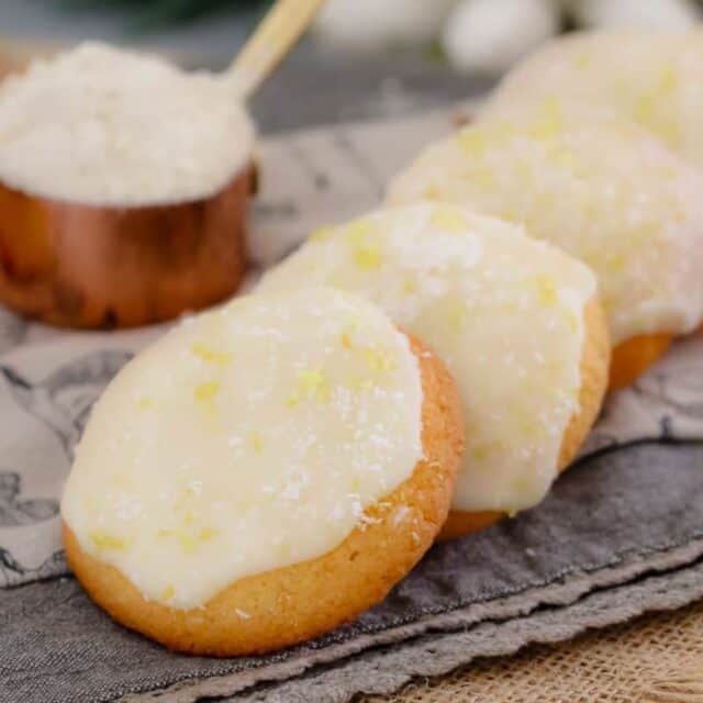 Coconut Biscuits With Lemon Icing - Bake Play Smile