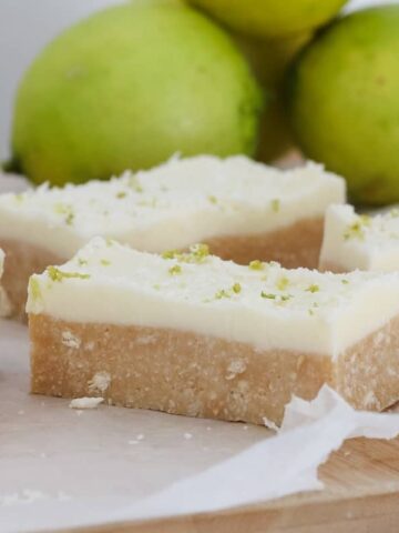 The easiest and most delicious Lime & Coconut Slice you'll ever make! Made from crushed biscuits, butter, sweetened condensed milk, coconut & lime juice with a creamy and tangy lime frosting. Conventional & Thermomix printable recipe cards included. 