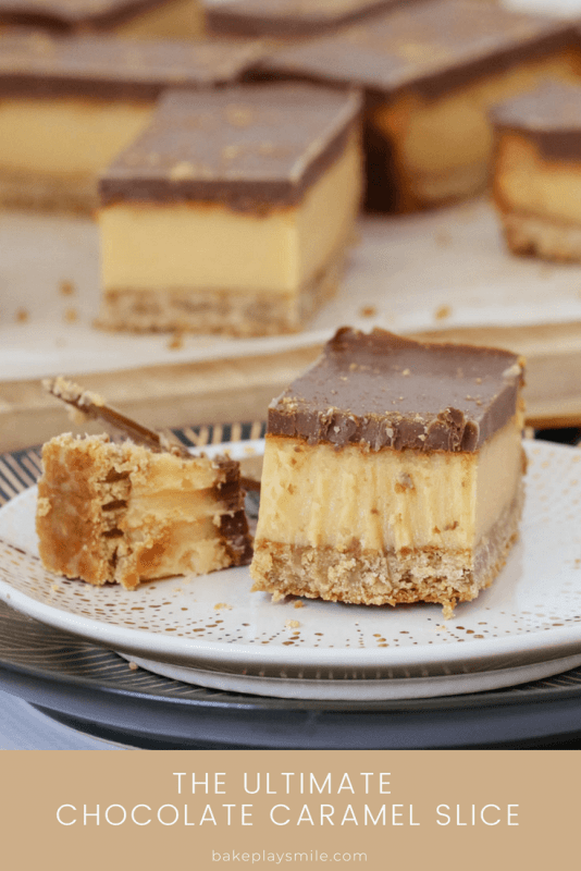 Chocolate Caramel Slice | Most Popular Recipe - Bake Play Smile