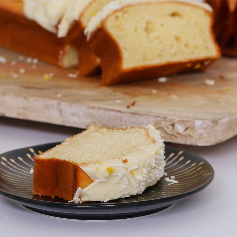 Lemon Coconut Loaf with Cream Cheese Frosting-image
