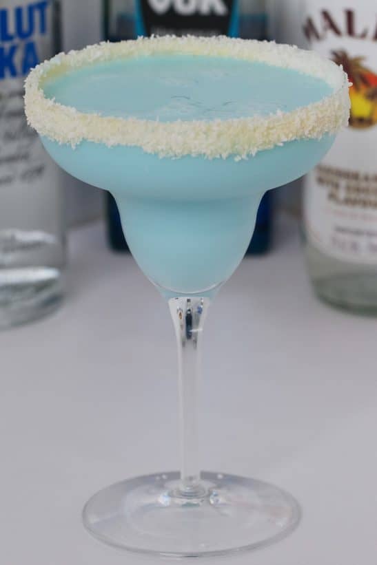 Blue Coconut Rum Cocktail Malibu, Vodka & Blue Curacao Bake Play Smile