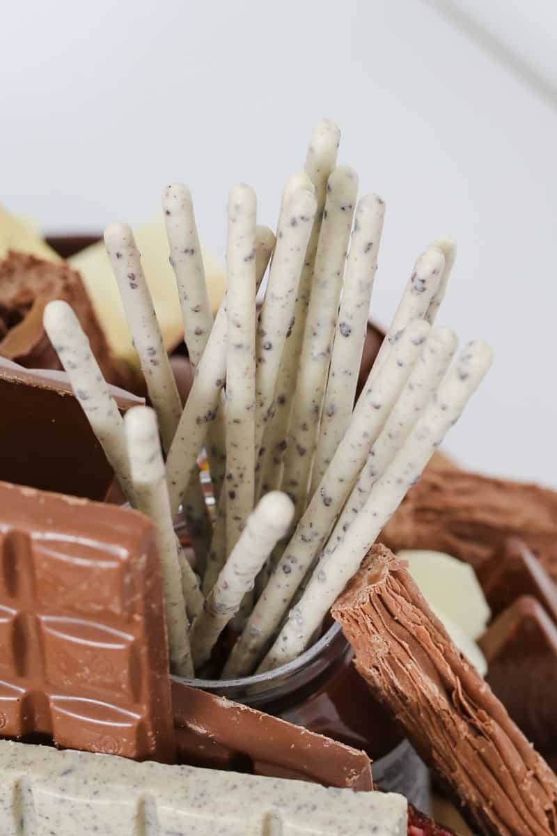 A close up of various chocolate treats 