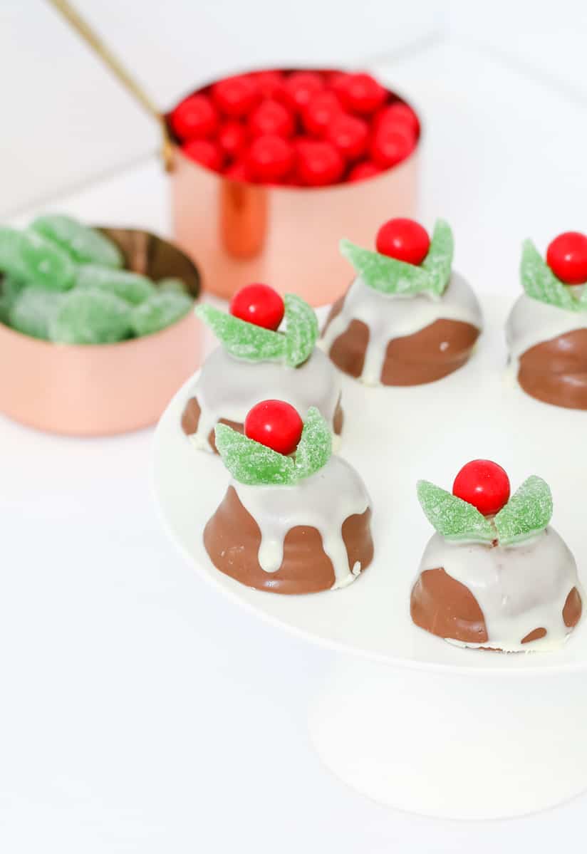 Super Easy Chocolate Christmas Puddings | Chocolate Royals - Bake Play ...