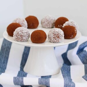 The easiest 3 ingredient Chocolate Tim Tam Balls made from crushed Tim Tams and sweetened condensed milk then coated in Milo, cocoa or coconut. #timtam #balls #chocolate #recipe #thermomix #conventional #3ingredient