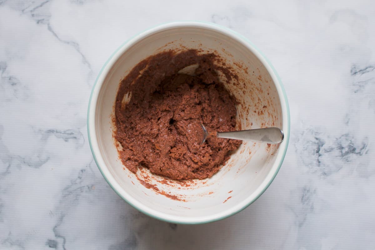 Chocolate truffle mixture made from crushed Tim Tams and sweetened condensed milk.