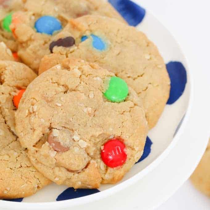 Peanut Butter M&M Cookies - Last Ingredient