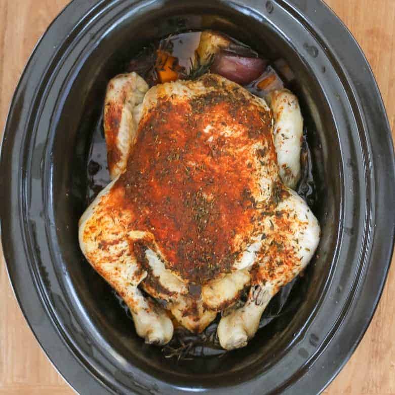 Slow Cooker Roast Chicken & Vegetables - Bake Play Smile