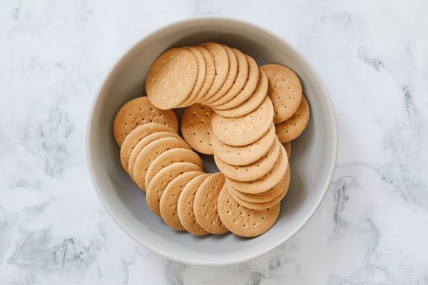 Plain biscuits in a bowl.