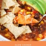 A Mexican chicken soup made in the slow cooker.