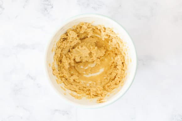 A bowl of creamed sugar and butter.
