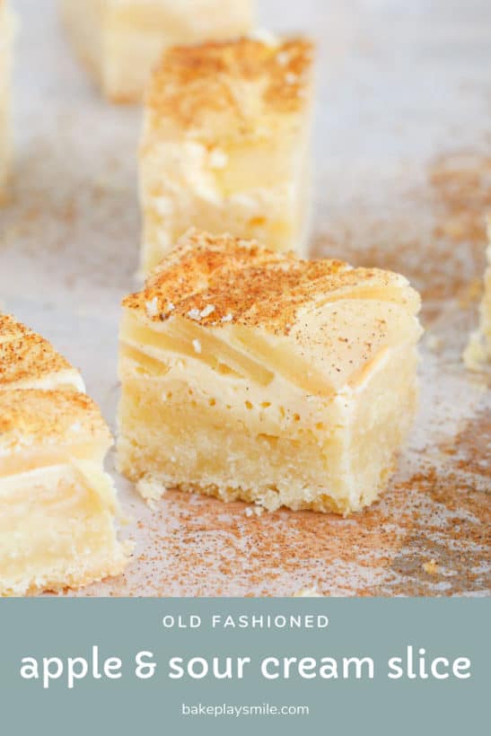 Apple & Sour Cream Slice (classic recipe) Bake Play Smile
