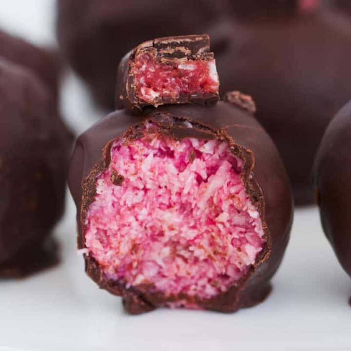 Cherry Ripe Balls NoBake Recipe Bake Play Smile