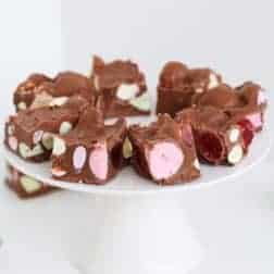 A plate of Clinkers rocky road.