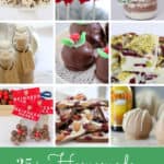 Images of Christmas desserts and recipes that can be given as homemade gifts.